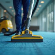 Addetto alle pulizie in servizio